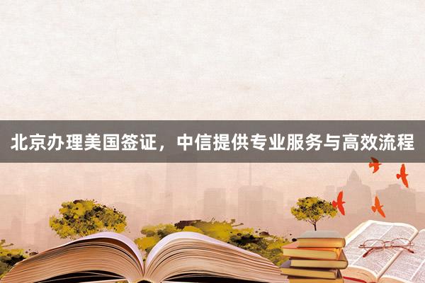 北京办理美国签证，中信提供专业服务与高效流程
